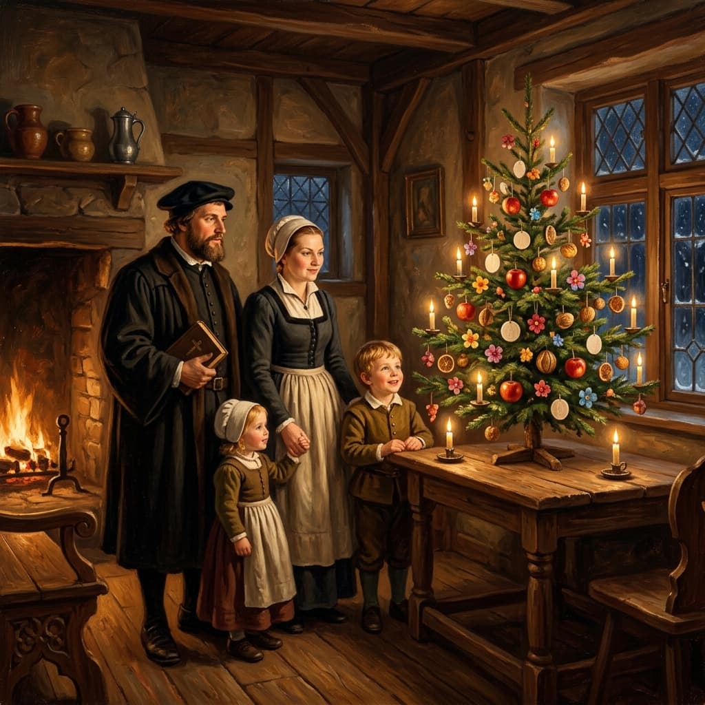 Early German Christmas tree tradition